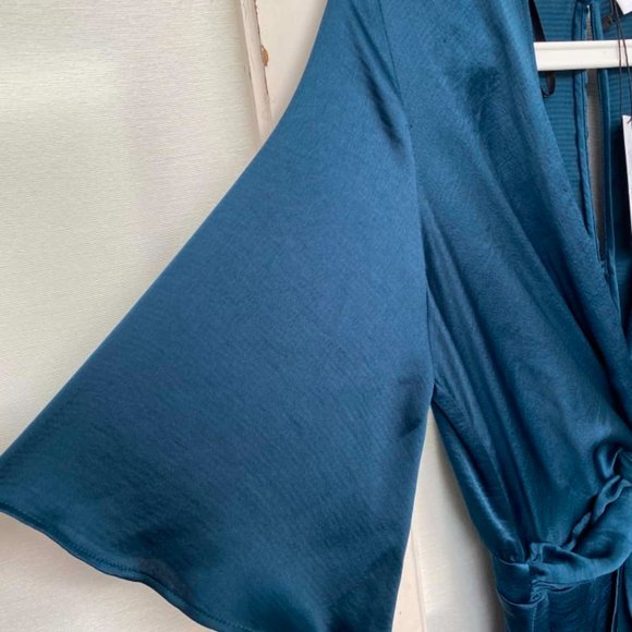 SHEIKE Eternal Tiered Formal Wedding Evening Midi Dress in Peacock NWT - Picture 11 of 14